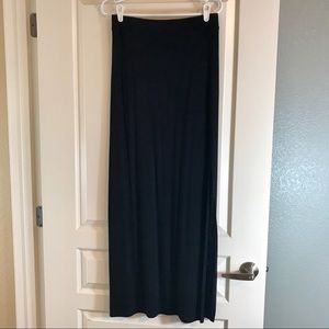 Forever 21 Black Maxi Skirt with Side Slit
